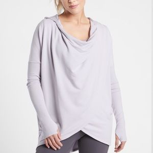 Athleta cozy Purana wrap in Medieval Violet